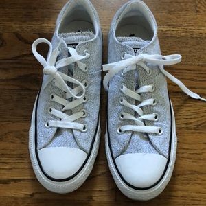 Grey white like new Converse Size 8